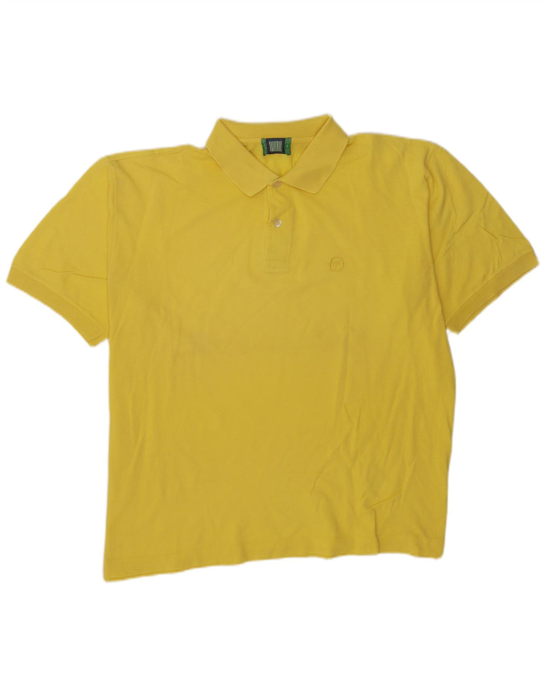 Sergio Tacchini Mens Polo Shirt 2XL Yellow Cotton