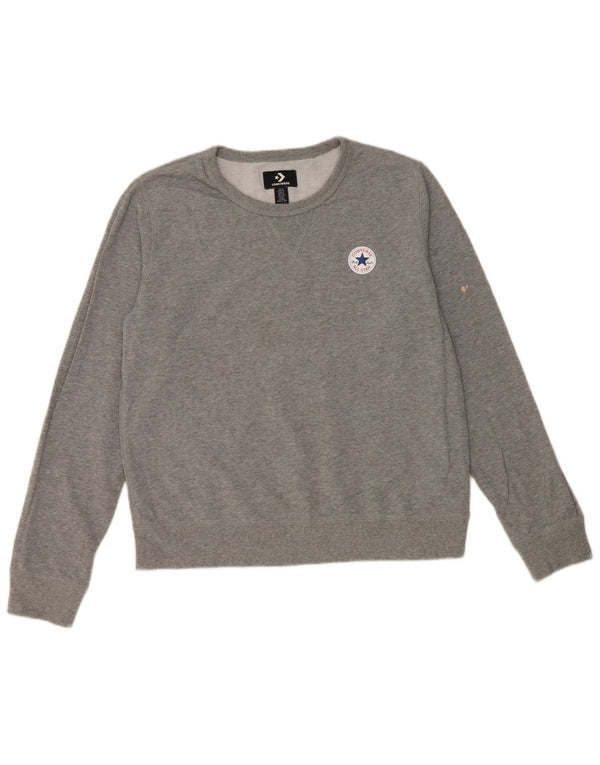 CONVERSE Womens Sweatshirt Jumper UK 18 XL Grey Cotton