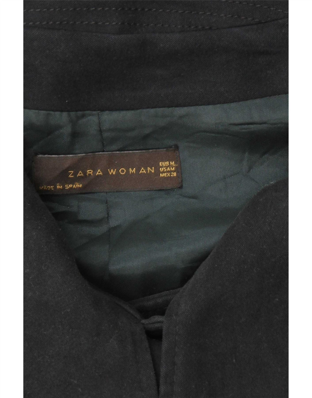 Zara Womens 2 Button Blazer Jacket UK 14 Medium Black