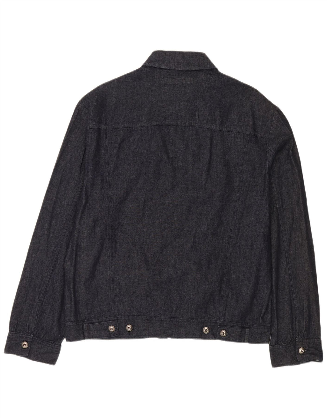 French Connection Mens Denim Bomber Jacket UK 40 Large Navy Blue Cotton