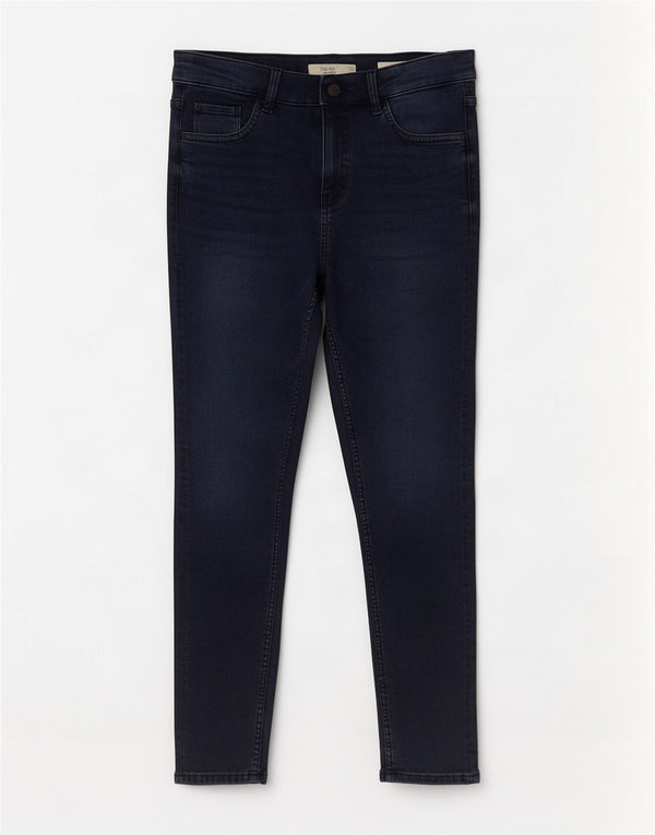 Marks & Spencer Womens The Ivy Skinny Jeans UK 12 Medium W30 L26 Navy Blue
