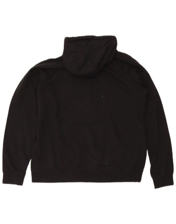 Nike Womens Hoodie Jumper UK 16 Large Black Cotton