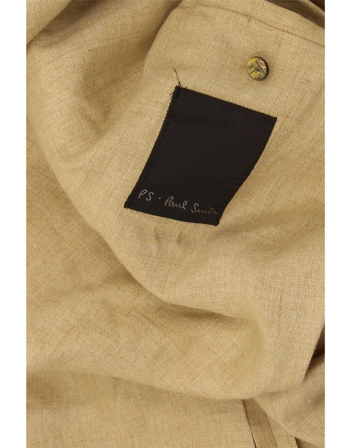 Paul Smith Mens 3 Button Blazer Jacket UK 44 2XL Beige Linen