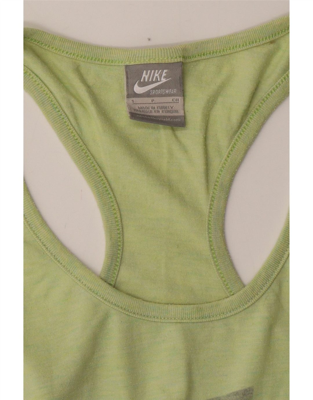 NIKE Womens Graphic Vest Top UK 8 Small Green