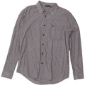 Lee Mens Shirt XL Grey Pinstripe Cotton
