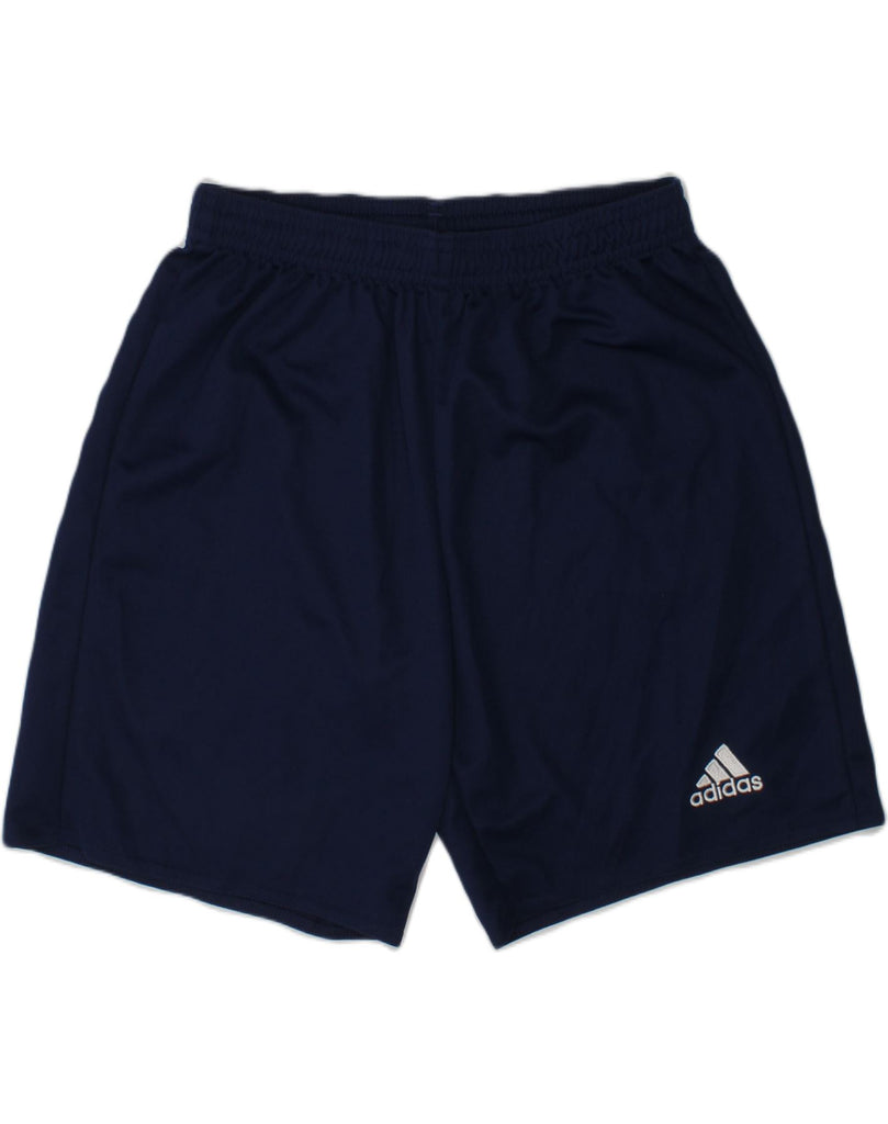 ADIDAS Boys Climalite Sport Shorts 11-12 Years Blue Polyester | Vintage Adidas | Thrift | Second-Hand Adidas | Used Clothing | Messina Hembry 