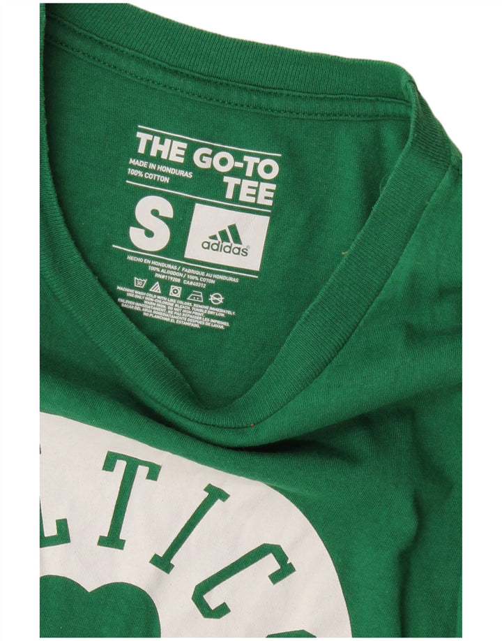 ADIDAS Mens Graphic T-Shirt Top Small Green Cotton