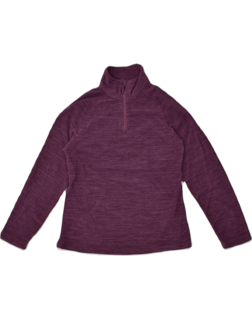 MOUNTAIN WAREHOUSE Womens Zip Neck Fleece Jumper UK 14 Large  Purple | Vintage Mountain Warehouse | Thrift | Second-Hand Mountain Warehouse | Used Clothing | Messina Hembry 