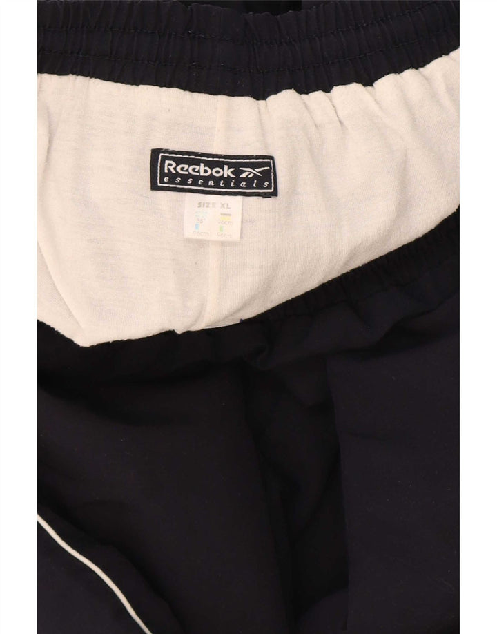 Reebok Mens Tracksuit Trousers XL Navy Blue Polyester