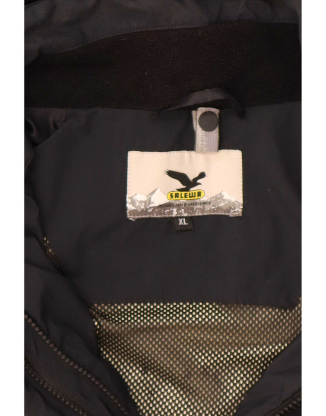 SALEWA Mens Hooded Rain Jacket UK 44 XL Grey Colourblock