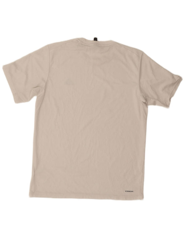 Adidas Mens Aeroready T-Shirt Top Medium White Polyester