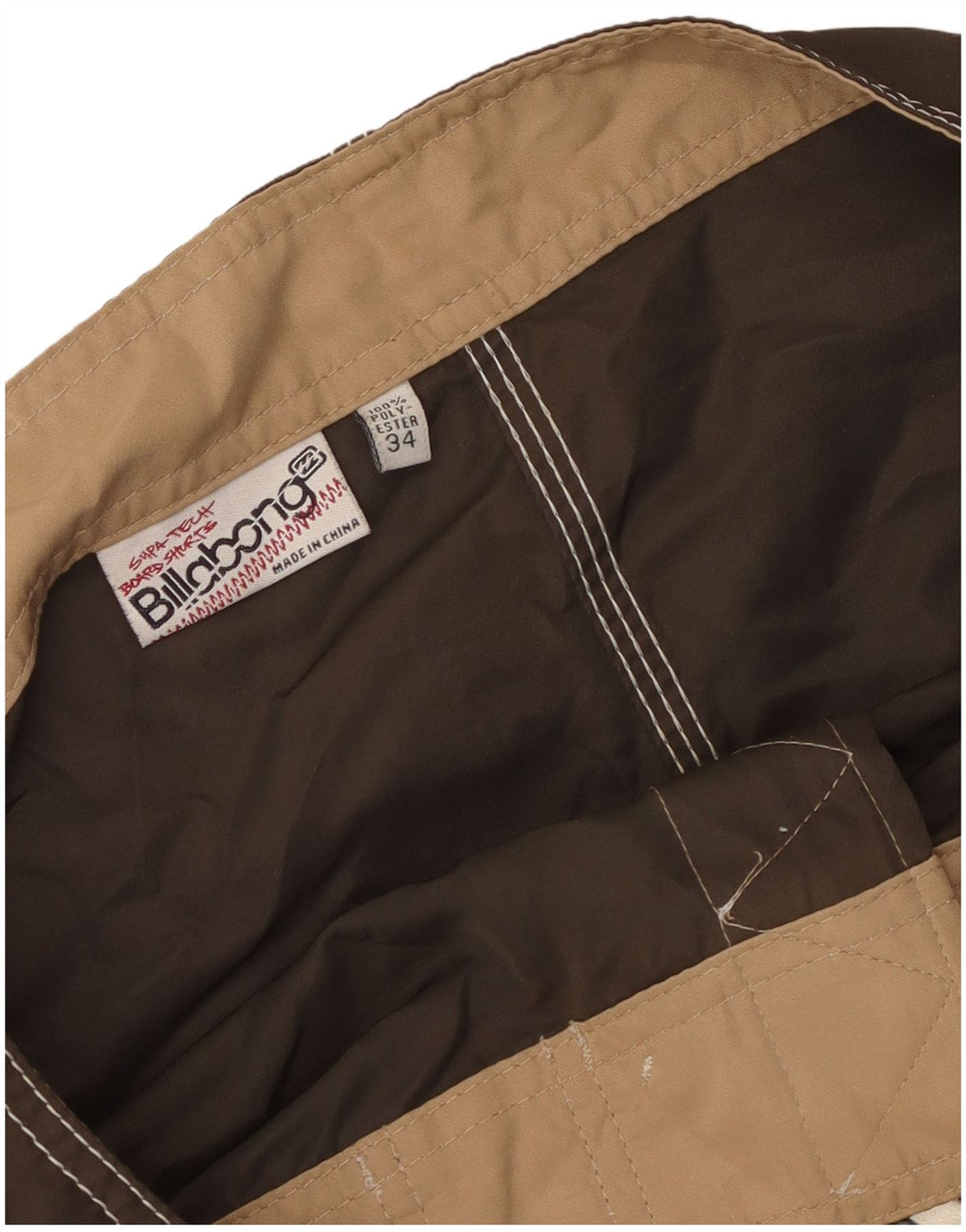 Billabong Mens Graphic Swimming Shorts Large  Brown Polyester