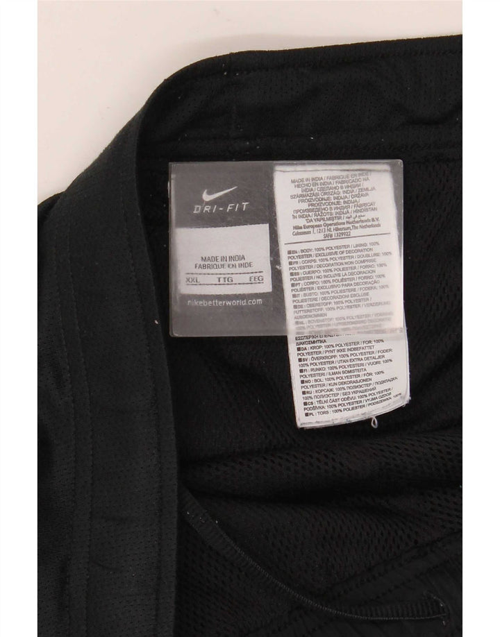 Nike Mens Dri Fit Tracksuit Trousers 2XL  Black Polyester