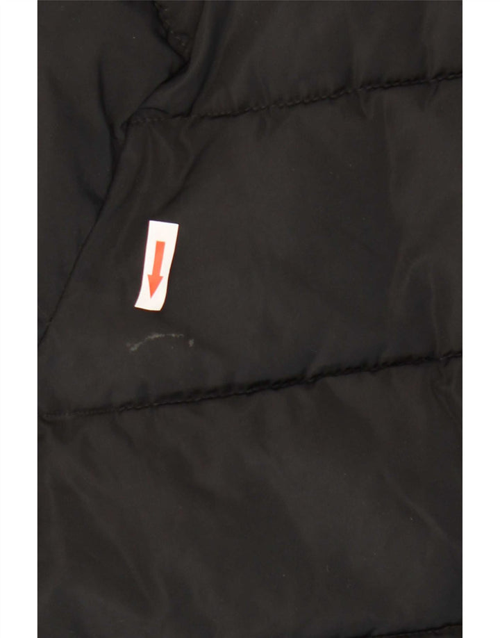Zara Girls Hooded Padded Coat 13-14 Years Black Polyester