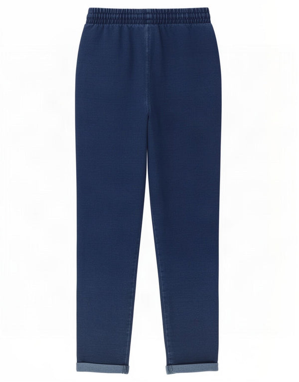 Marks & Spencer Womens Tapered Trousers UK 8 Small W26 L27 Blue