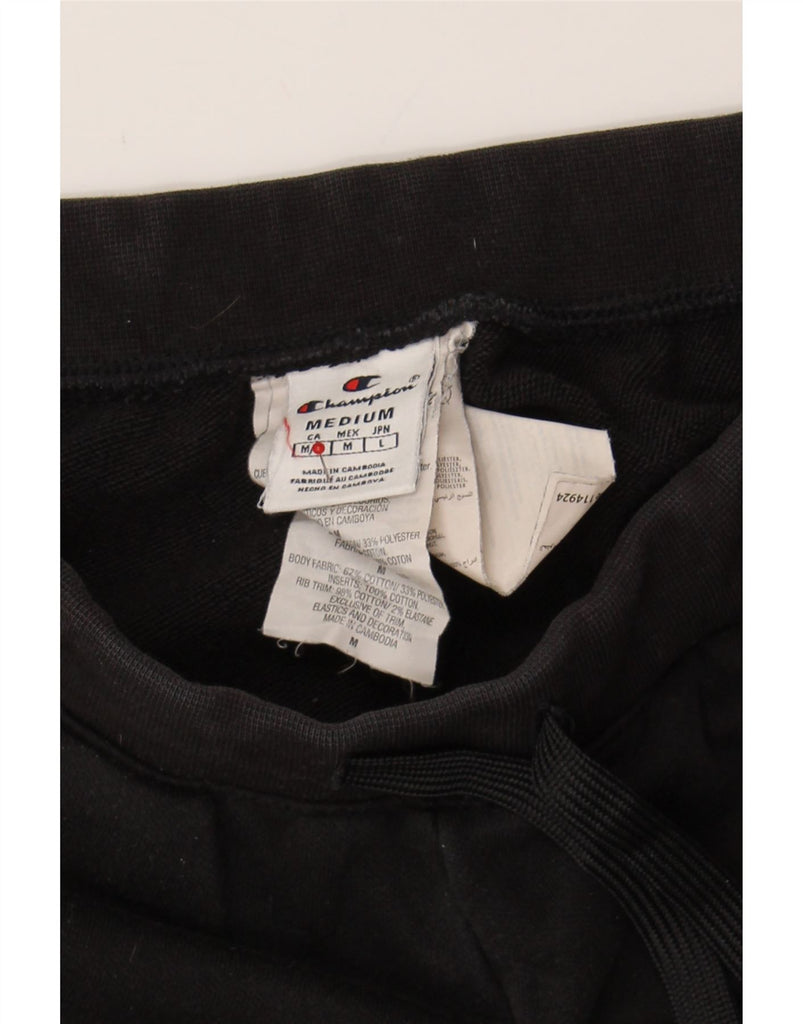 CHAMPION Womens Tracksuit Trousers Joggers UK 12 Medium Black Cotton Vintage Champion and Second-Hand Champion from Messina Hembry 