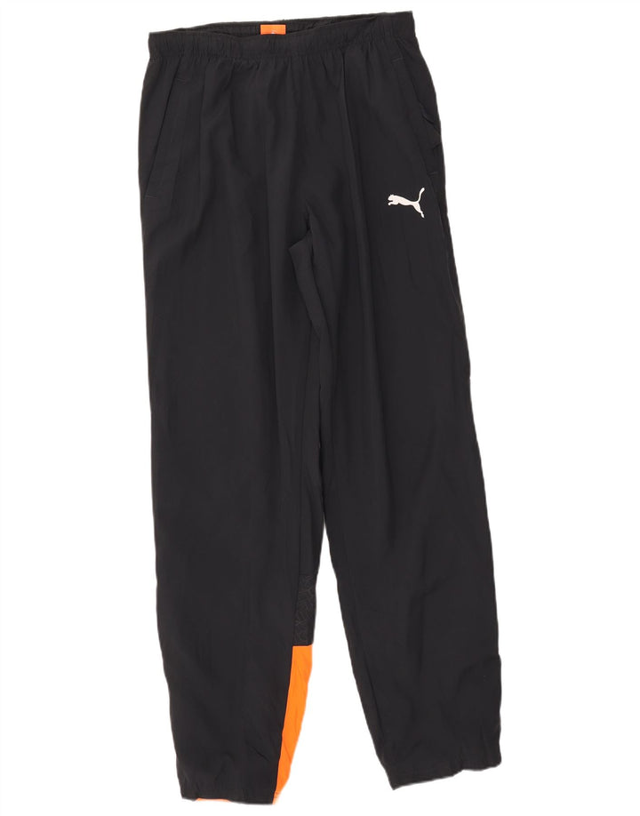 PUMA Mens Tracksuit Trousers Medium  Black Colourblock Polyester