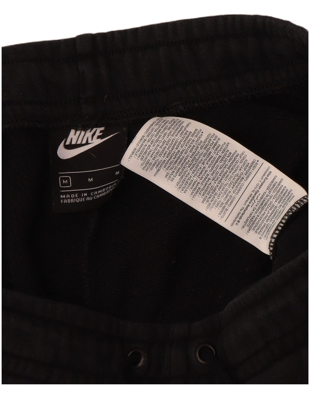 Nike Mens Tracksuit Trousers Joggers Medium  Black Cotton