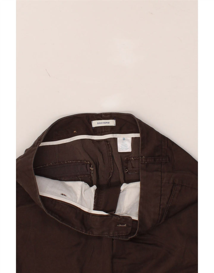 DOCKERS Womens Straight Capri Trousers US 8 Medium W30 L20 Brown Cotton Vintage Dockers and Second-Hand Dockers from Messina Hembry 