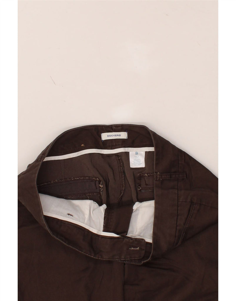 DOCKERS Womens Straight Capri Trousers US 8 Medium W30 L20 Brown Cotton Vintage Dockers and Second-Hand Dockers from Messina Hembry 