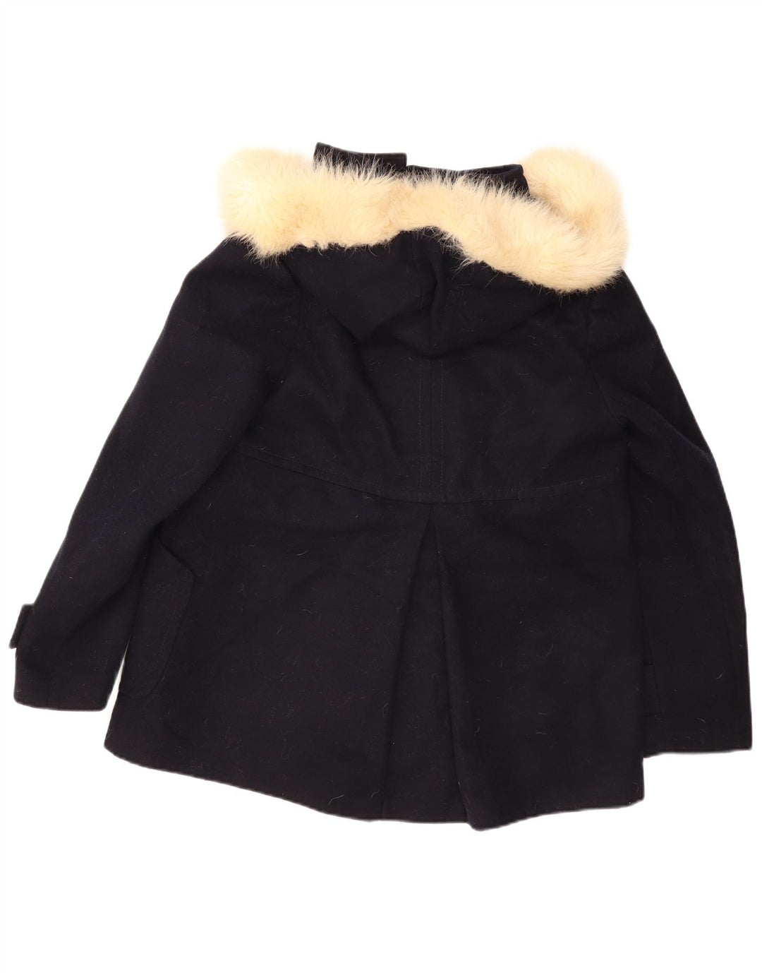 Topshop Womens Hooded Duffle Jacket UK 12 Medium Navy Blue