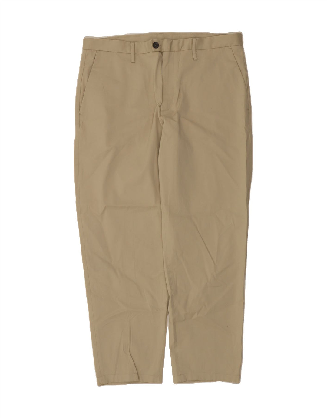 MASSIMO DUTTI Mens Relaxed Fit Chino Trousers W34 L30 Beige Polyester Vintage Massimo Dutti and Second-Hand Massimo Dutti from Messina Hembry 