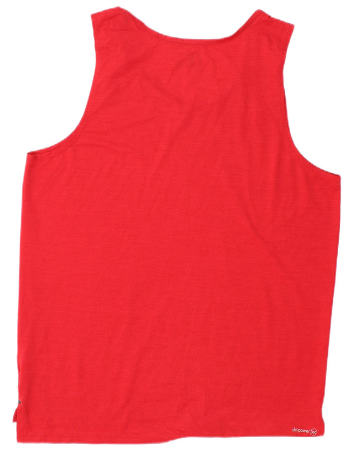 RUSSELL ATHLETIC Mens Dri-Power Vest Top Medium Red Polyester