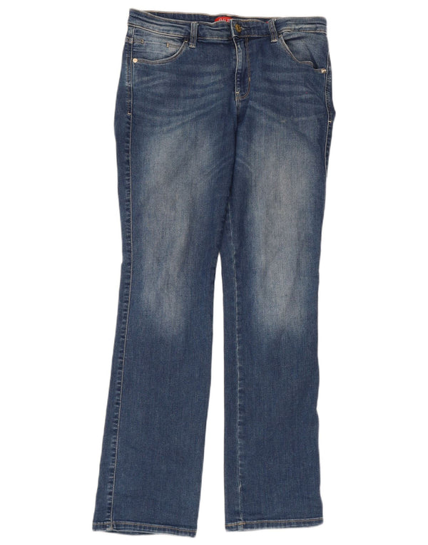 Guess Womens Mid Rise Straight Jeans W31 L31 Blue Cotton