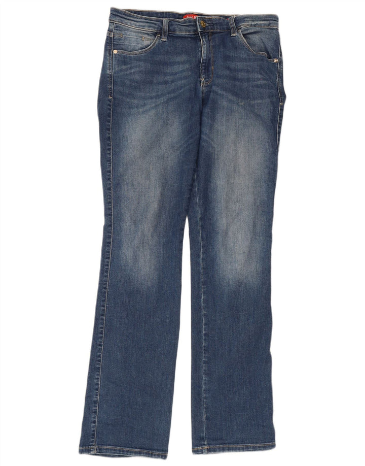 Guess Womens Mid Rise Straight Jeans W31 L31 Blue Cotton