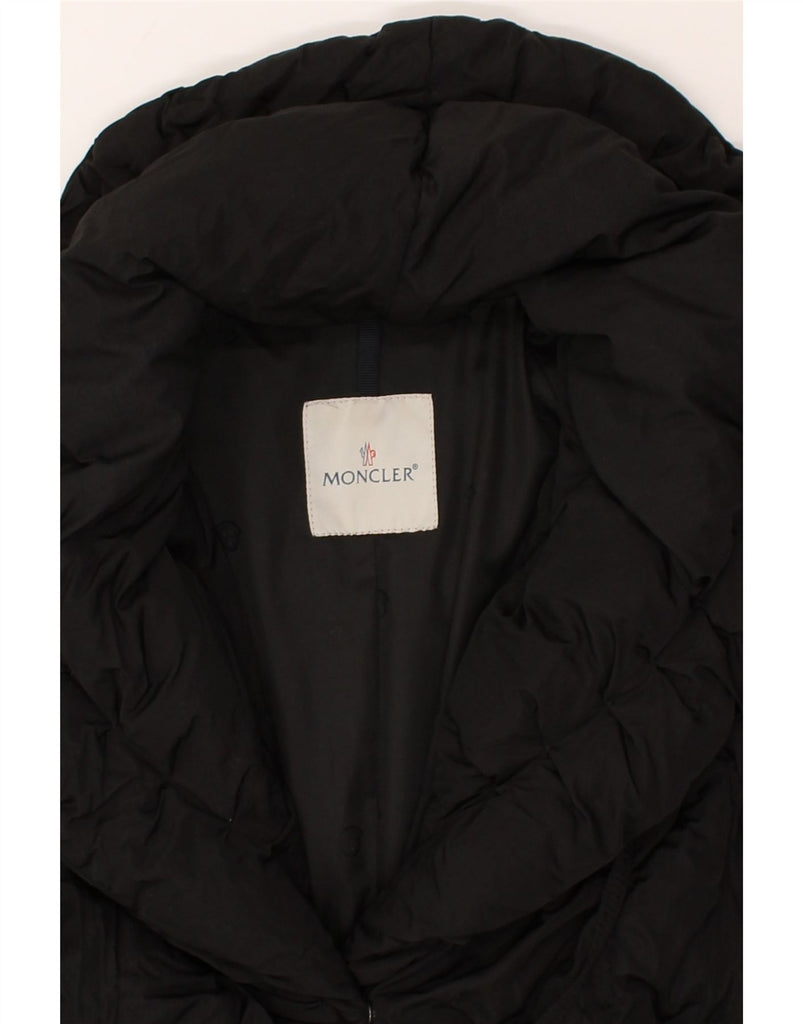 MONCLER Womens Padded Coat UK 16 Large Black Polyamide | Vintage Moncler | Thrift | Second-Hand Moncler | Used Clothing | Messina Hembry 