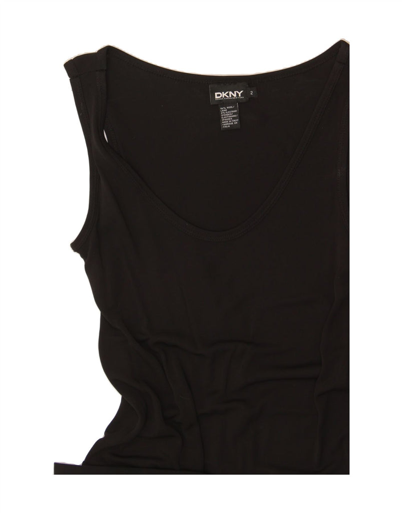 DKNY Womens Sleeveless A-Line Dress US 2 XS Black Wool Vintage Dkny and Second-Hand Dkny from Messina Hembry 