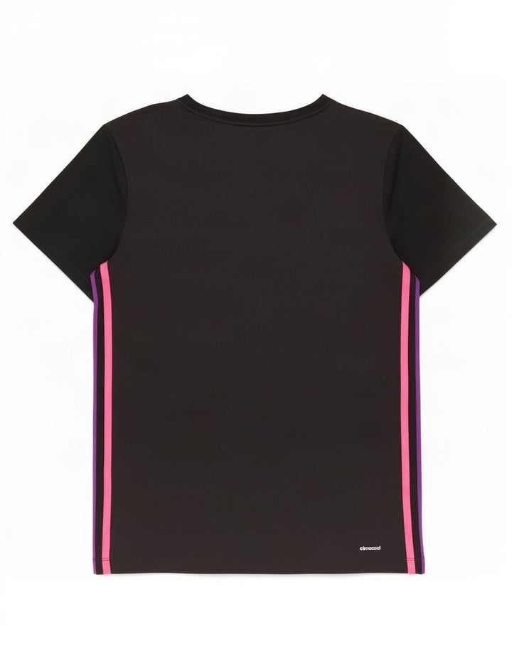 Adidas Womens Climacool T-Shirt Top UK 12/14 Medium Black Polyester