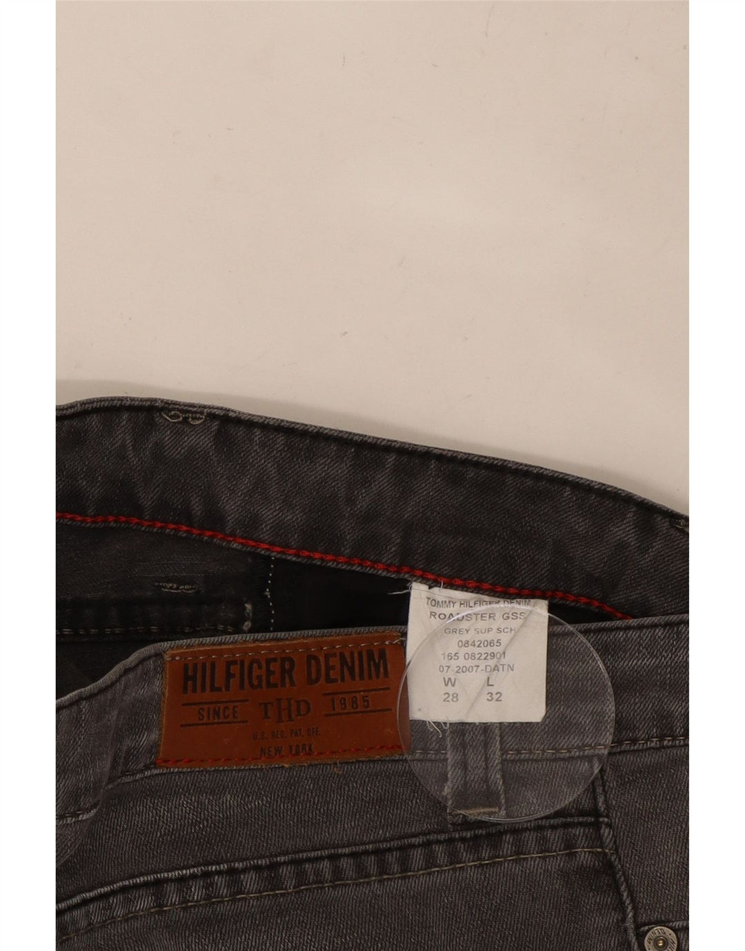 TOMMY HILFIGER Womens Slim Jeans W28 L32 Grey Cotton