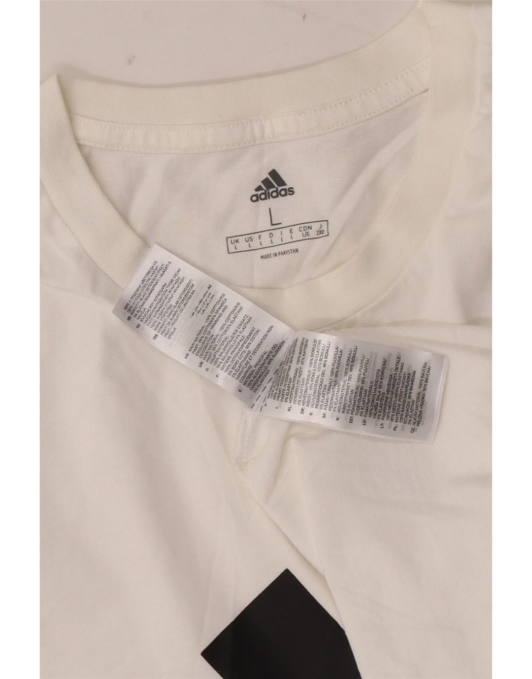 ADIDAS Mens Graphic T-Shirt Top Large White Cotton