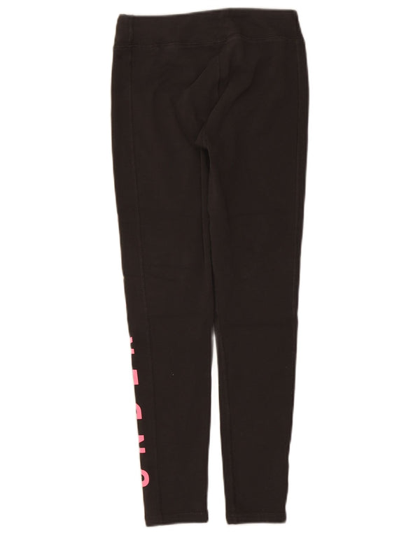Under Armour Girls Graphic Leggings 9-10 Years Medium Black Cotton