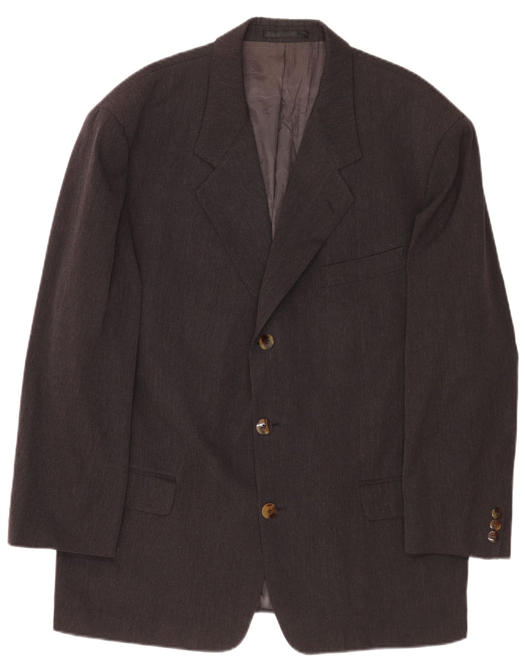 Hugo Boss Mens 3 Button Blazer Jacket EU 54 2XL Grey Virgin Wool
