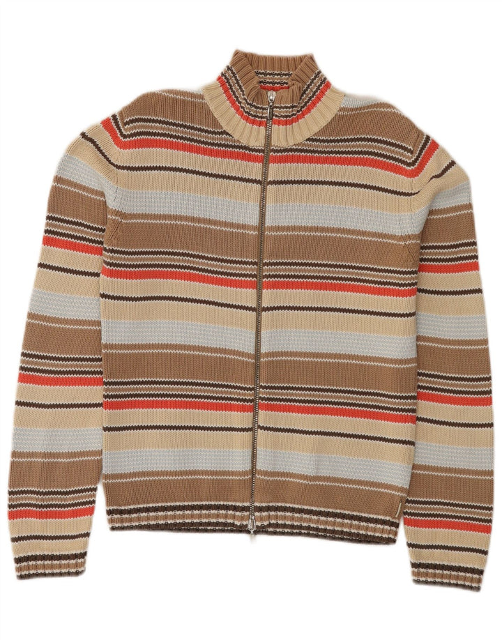 Esprit Womens Full Zip Cardigan Sweater UK 12 Medium Multicoloured Striped