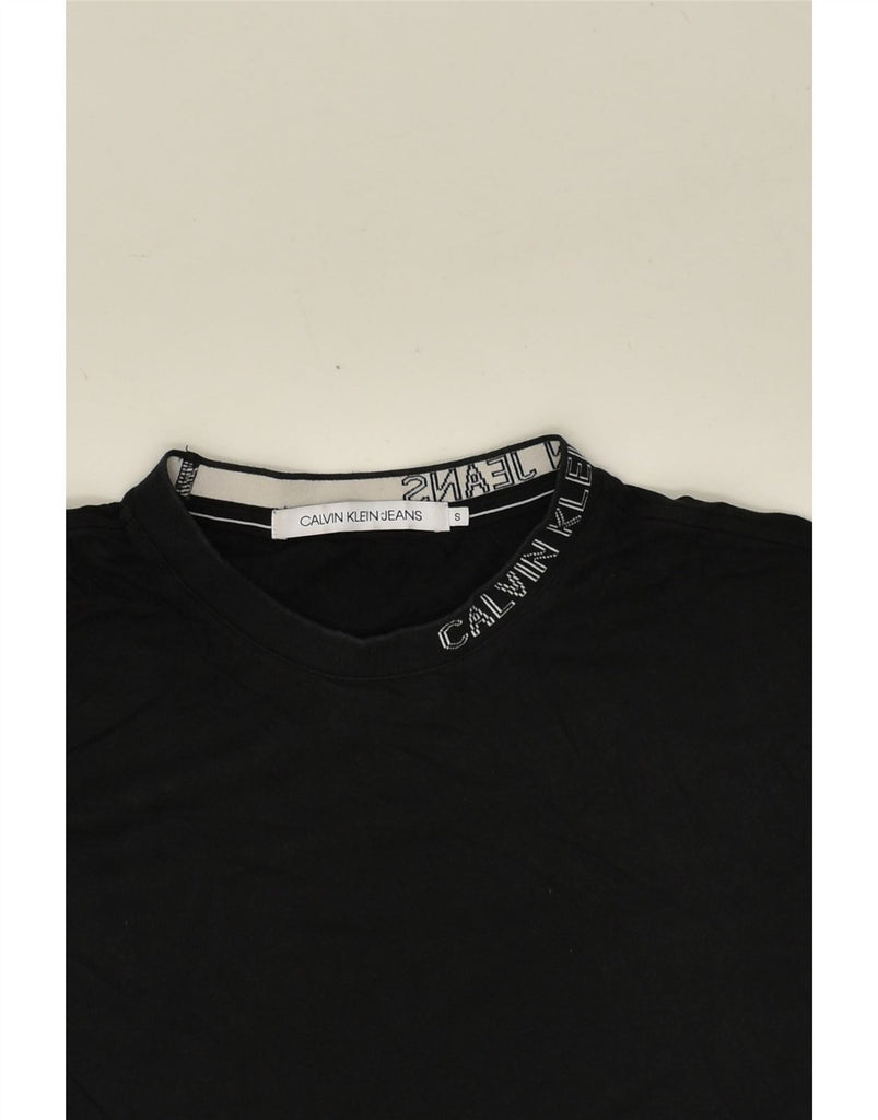 CALVIN KLEIN Mens Graphic T-Shirt Top Small Black Vintage Calvin Klein and Second-Hand Calvin Klein from Messina Hembry 