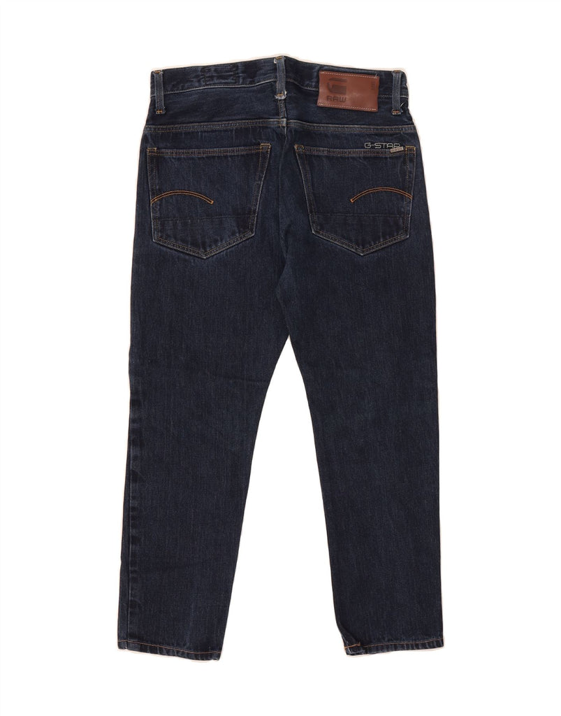 G-STAR Womens 3301 Cropped Jeans W31 L26 Navy Blue Cotton Vintage G-Star and Second-Hand G-Star from Messina Hembry 