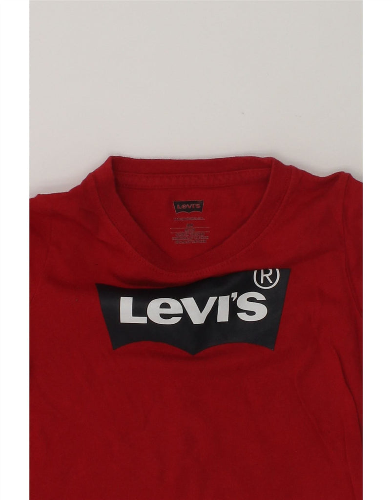 LEVI'S Baby Boys Graphic Top Long Sleeve 9-12 Months Red Cotton | Vintage Levi's | Thrift | Second-Hand Levi's | Used Clothing | Messina Hembry 