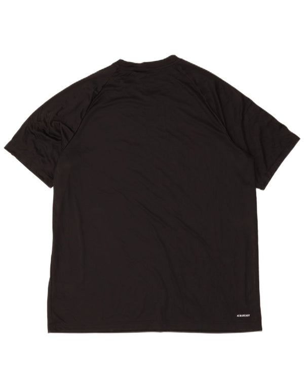 Adidas Mens Aeroready T-Shirt Top XL Black Polyester