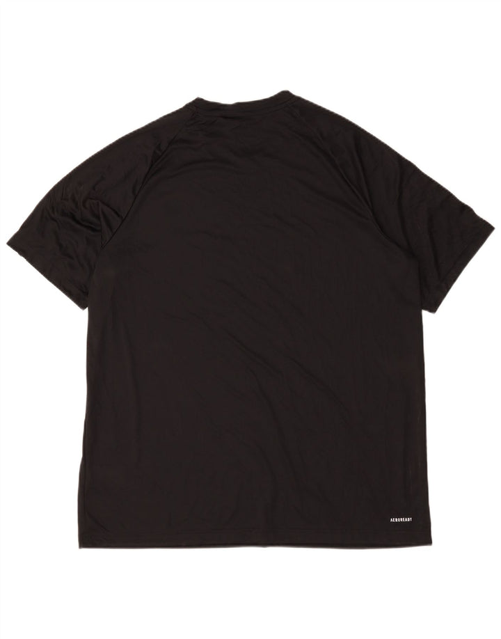 Adidas Mens Aeroready T-Shirt Top XL Black Polyester