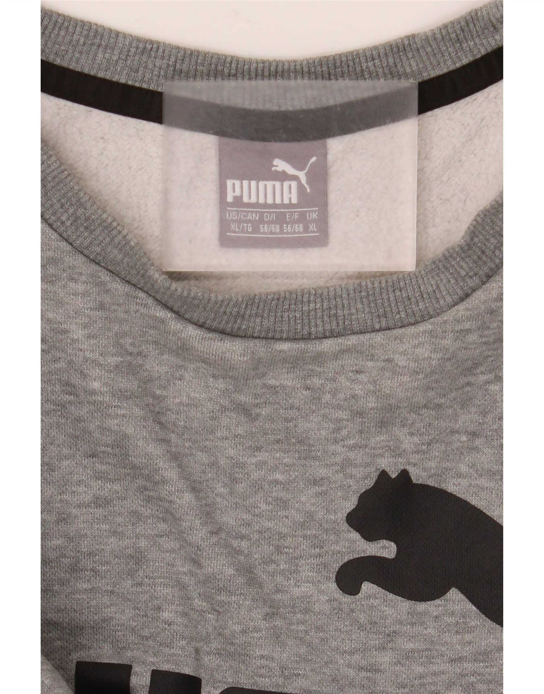 Puma Mens Graphic Sweatshirt Jumper XL Grey Flecked