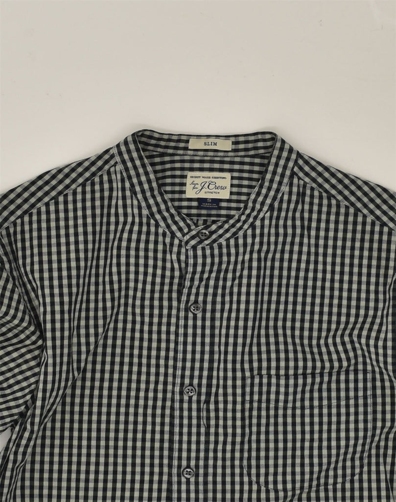 J. CREW Mens Stretch Slim Fit Shirt Small Grey Gingham Cotton | Vintage J. Crew | Thrift | Second-Hand J. Crew | Used Clothing | Messina Hembry 