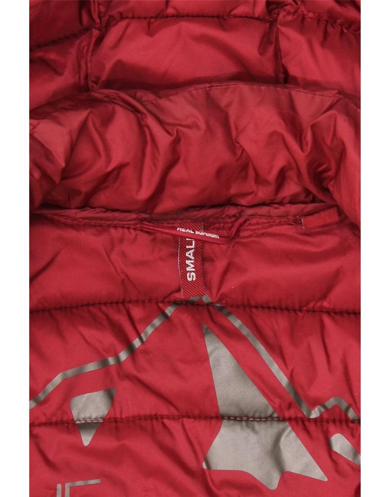 SUPERDRY Womens Hooded Padded Jacket UK 10 Small Red Nylon Vintage Superdry and Second-Hand Superdry from Messina Hembry 