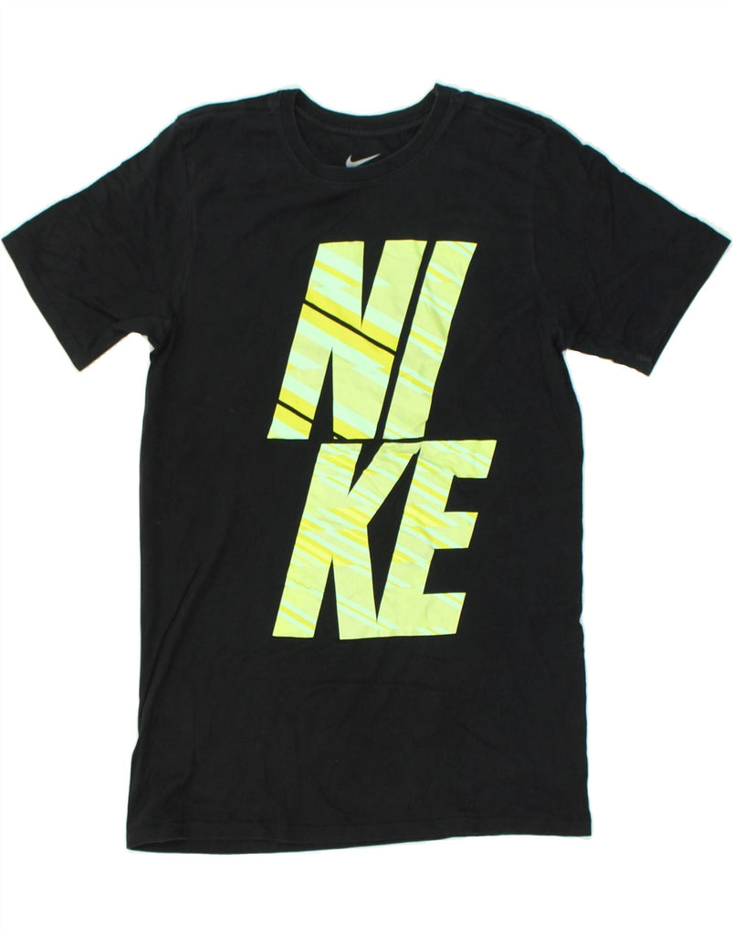 NIKE Mens Graphic T-Shirt Top Small Black Cotton | Vintage Nike | Thrift | Second-Hand Nike | Used Clothing | Messina Hembry 