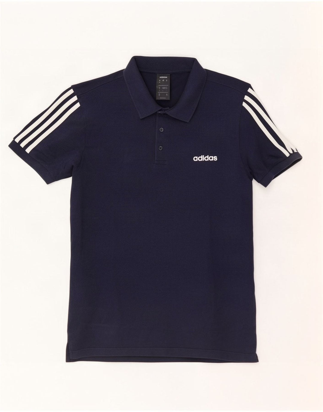 Adidas Mens Polo Shirt Large Navy Blue Cotton
