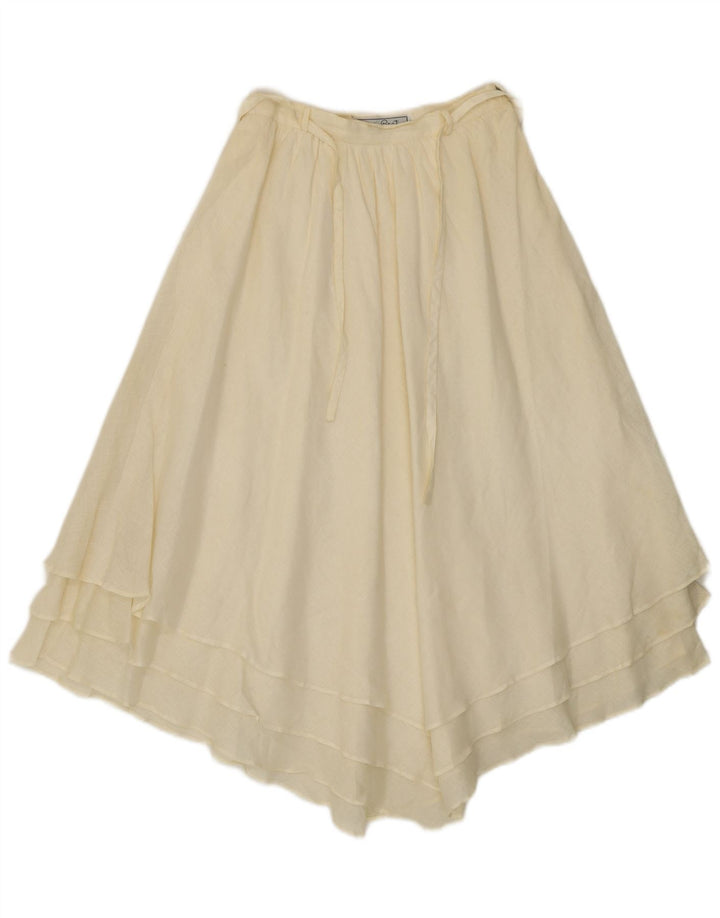 Giorgio Grati Womens Asymmetrical Skirt IT 42 Medium W24 Off White