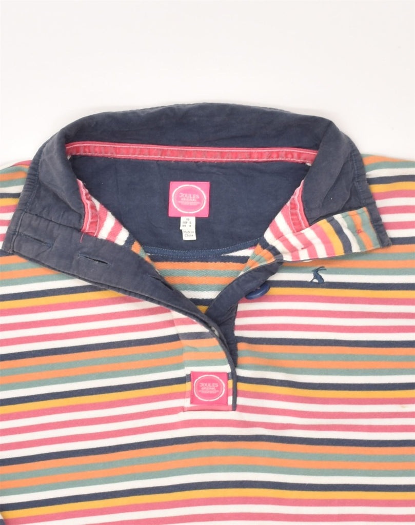 JOULES Womens Button Neck Sweatshirt Jumper UK 10 Small Multicoloured | Vintage Joules | Thrift | Second-Hand Joules | Used Clothing | Messina Hembry 