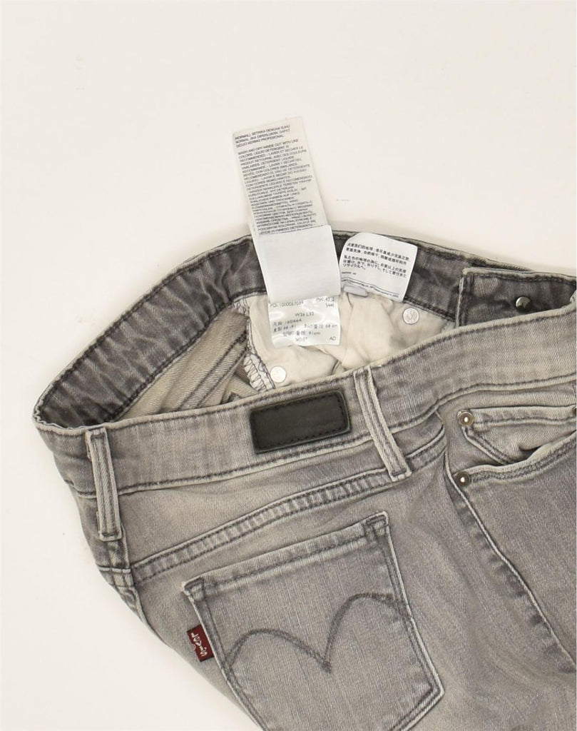 LEVI'S Womens Skinny Jeans W26 L32  Grey Cotton | Vintage Levi's | Thrift | Second-Hand Levi's | Used Clothing | Messina Hembry 